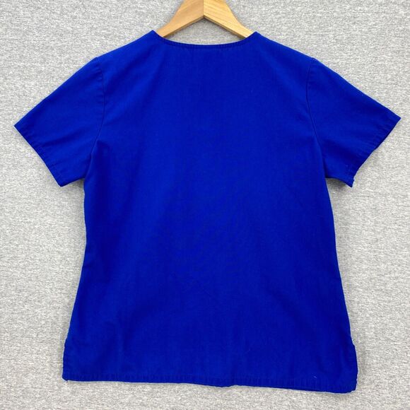 Scrub Star Scrub Top Womens Small Blue Nursing Vet Medical Uniform Short Sleeve - Picture 3 of 12